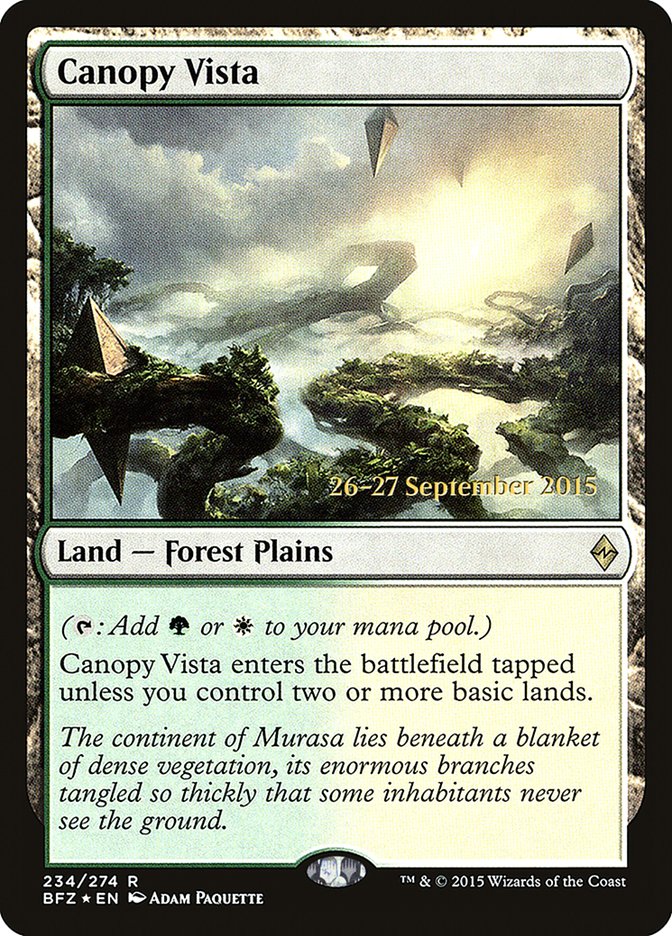 Canopy Vista  [Battle for Zendikar Prerelease Promos] - Devastation Store | Devastation Store