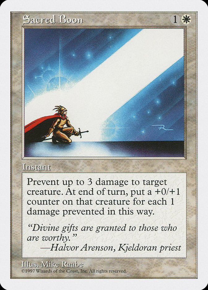 Sacred Boon [Fifth Edition] - Devastation Store | Devastation Store