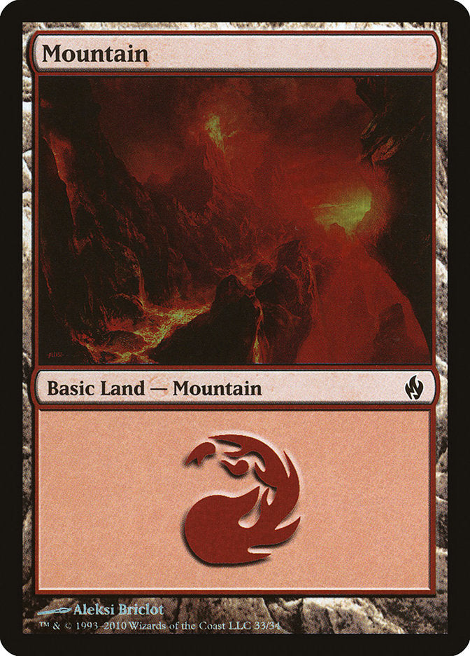 Mountain (33) [Premium Deck Series: Fire and Lightning] - Devastation Store | Devastation Store