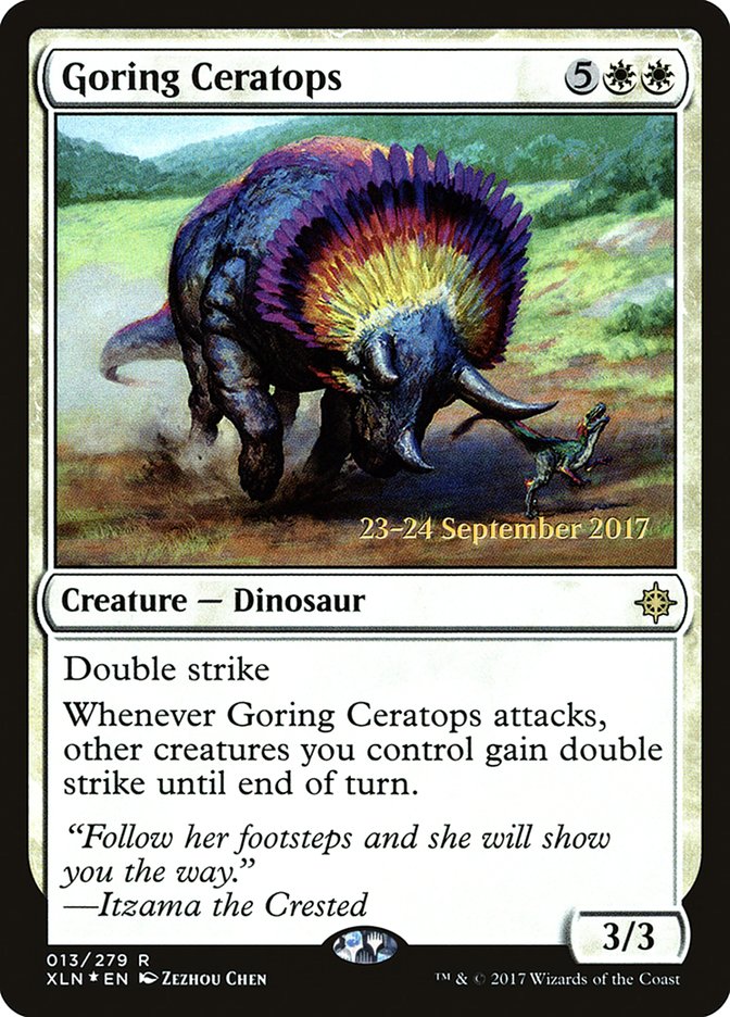 Goring Ceratops  [Ixalan Prerelease Promos] - Devastation Store | Devastation Store